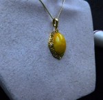 italy gold stone necklace